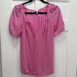 Joie Soft Pink silk button down Blouse